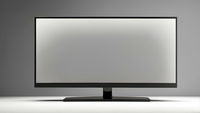 Realistic Blank lcd tv screen isolated on white background. Generative AI
