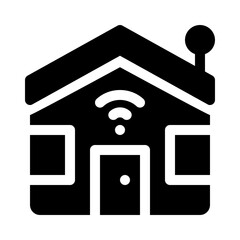 smart house glyph icon