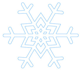 
This is a sky blue snowflake illustration.