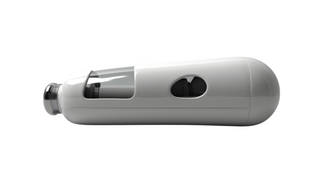 Inhaler Placed on Transparent Background, Hand Edited Generative AI