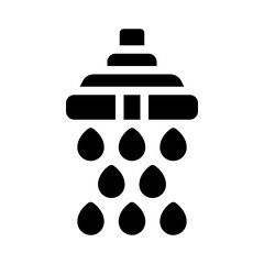 shower glyph icon