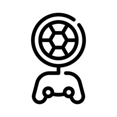 soccer line icon