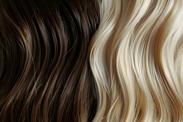 Transformative Results of Keratin Treatment on Long Blond Hair with Highlights. Concept Keratin Treatment Benefits, Hair Transformation, Long Blond Hair Care, Highlighted Hair Treatment