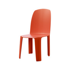 red plastic chair