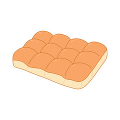 hawaiian bread icon Cartoon Vector illustration Isolated on White Background