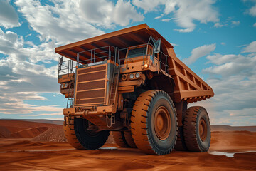 Obraz premium large dump truck in the quarry