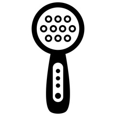 Handheld treatment solid icon design 