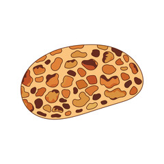 tiger bread icon Cartoon Vector illustration Isolated on White Background