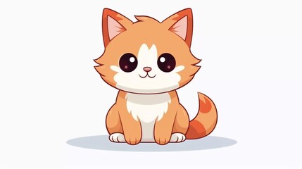 Cute Cat With Icon Vector Cartoon Illustration