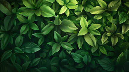 Green leaves - obrazy, fototapety, plakaty