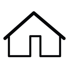 House icon, home symbol, Vector isolated flat illustration. Side view. Real estate with white artboard.