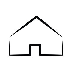 Vector home icon. symbol of house or building with trendy flat style icon for web site design with white background.