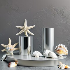 Silver and starfish showcase