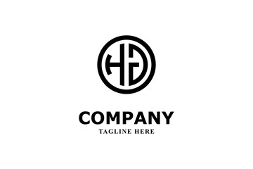 Obraz premium logo of letters h and g inside a circle