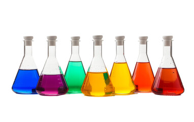 Unraveling Color Dynamics in Laboratory Flask Experiments On Transparent Background.