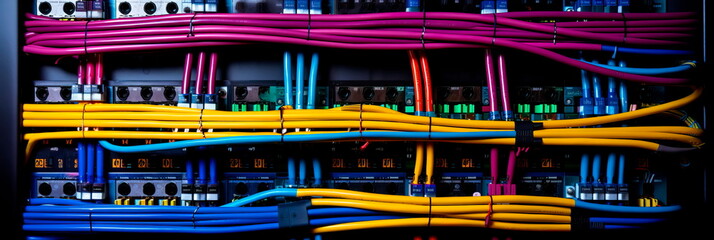 panels where cables are connected for network connectivity. Generative AI