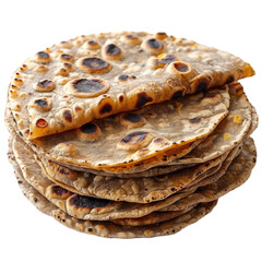 Chapati Tortillas isolated on transparent background, element remove background, element for design