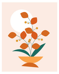 Flowers poster, banner design, floral design, postcard