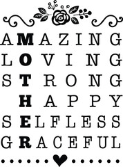 Mom Design, Mother's day T-shirt design, Mom Vector graphics, Mom lover home decor, Mom craft, Mother's day gift, Gift for mom SVG