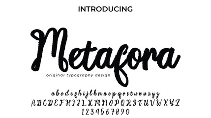 Metafora Font Stylish brush painted an uppercase vector letters, alphabet, typeface