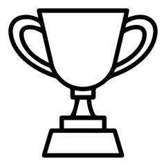 Trophy icon, black outline.