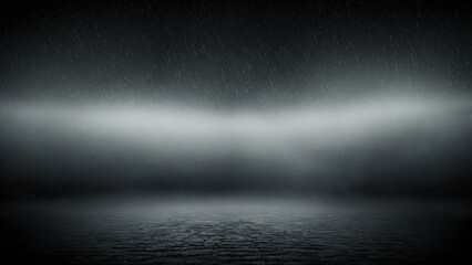 Rain and fog texture overlaid on a black background effect. - obrazy, fototapety, plakaty