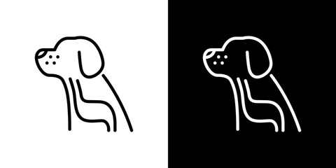 シンプルな犬の内臓のアイコン