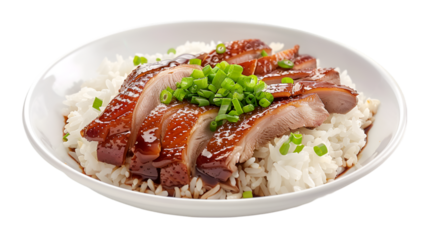 Fried rice on isolated on transparent png background. Generative ai