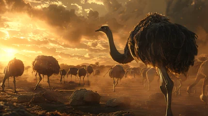 Gordijnen Ostrich African ostrich © Cybonix