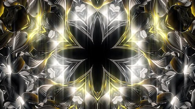 Abstract Flower Octo Star Pattern Motion Background