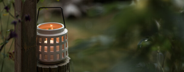 lantern in the garden