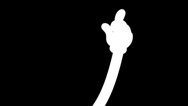 Cartoon animated hand swipe gesture.
A cartoon animated gesture of swipe by finger of cartoon retro style hand.