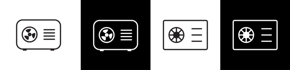 heat pump icon or air conditioner vector symbol