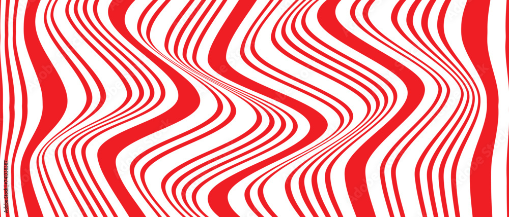 Aufkleber abstract geometric line wave pattern vector illustration.