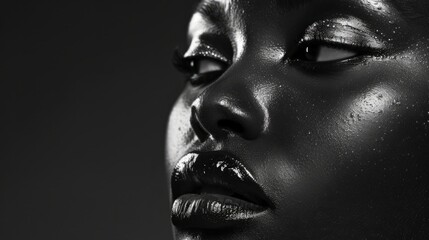 Beautiful black woman portrait