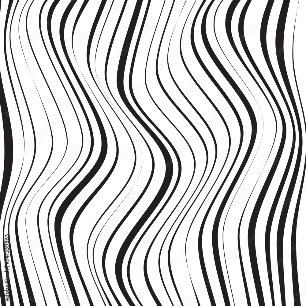 Aufkleber abstract geometric line wave pattern vector illustration.