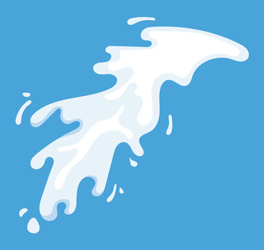 Milk splash of colorful set. This artwork transforms milk splashes and drops into a mesmerizing spectacle, drawing viewers into a world of fluid motion and vibrant color. Vector illustration.