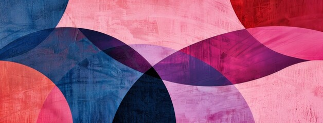 pink and blue abstract background, in the style of minimalistic geometric
