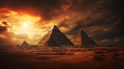 Cairo's Twilight Magic: The Golden Glow of Egypt's Spectacular Pyramids