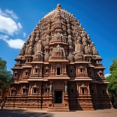 Obraz premium A Majestic and Vibrant Depiction of a Religious Temple