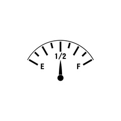  Fuel gauge icon isolated on transparent background