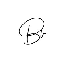 A hand-drawn signature logo design template	