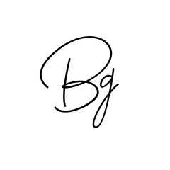 A hand-drawn signature logo design template	