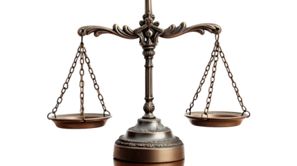 Balancing Scale Placed on Transparent Background, Hand Edited Generative AI