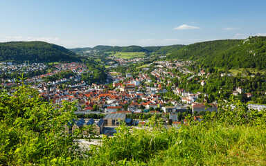 Stadtzentrum von Albstadt-Ebingen im Zollernalbkreis, Schwäbische Alb