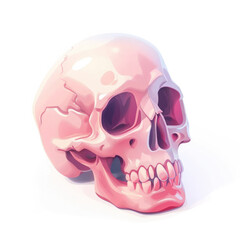 Obraz premium isometric 3D icon, skull , white background