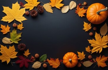 autumn leaves frame