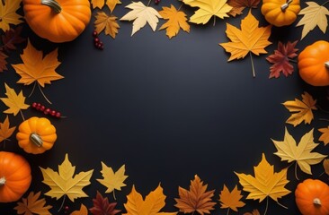 autumn leaves frame