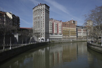 Buildings in the downtown of Bilbao