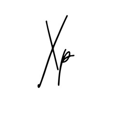 A hand-drawn signature logo design template	